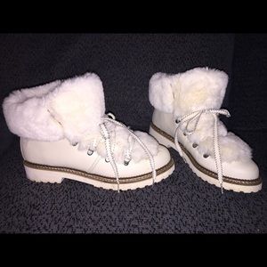 Velour Lace up Suede Booties